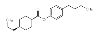 trans-4-Propylcyclohexanecarboxylic acid 4-butylphenyl ester Structure