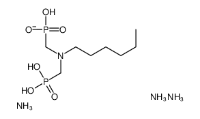 triammonium hydrogen [(hexylimino)bis(methylene)]diphosphonate Structure