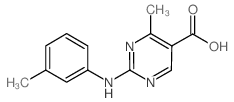 4-Methyl-2-[(3-methylphenyl)amino]pyrimidine-5-carboxylic acid Structure