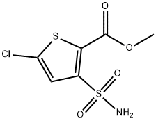 5-氯-3-氨磺酰噻吩-2-羧酸甲酯结构式