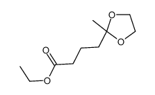 4-(2-甲基-1,3-二氧杂烷-2-基)丁酸乙酯结构式