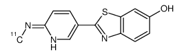 2-[6-(methylamino)pyridin-3-yl]-1,3-benzothiazol-6-ol结构式