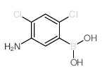 5-氨基-2,4-二氯苯基硼酸结构式