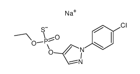 sodium O-ethyl-O-[1-(4-chlorophenyl)pyrazol-4-yl]phosphorothiolate结构式