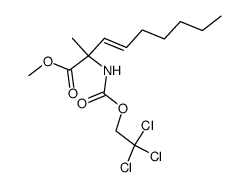 (E)-2-Methyl-2-(2,2,2-trichloro-ethoxycarbonylamino)-non-3-enoic acid methyl ester结构式