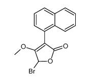 5-Bromo-4-methoxy-3-naphthalen-1-yl-5H-furan-2-one结构式