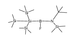 {tert-butyl(trimethylsilyl)amino}fluoro{tris(trimethylsilyl)silyl}borane结构式
