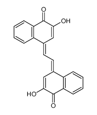 3,3'-dihydroxy-4H,4'H-4,4'-ethanediylidene-bis-naphthalen-1-one Structure
