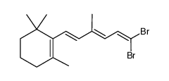 2-((1E,3E)-6,6-dibromo-3-methylhexa-1,3,5-trien-1-yl)-1,3,3-trimethylcyclohex-1-ene结构式