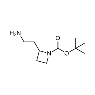 2-(2-氨基乙基)氮杂环丁烷-1-羧酸叔丁酯结构式