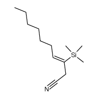 (Z)-3-(trimethylsilyl)dec-3-enenitrile结构式