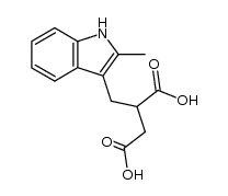 (2-methyl-indol-3-ylmethyl)-succinic acid结构式