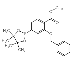 3-苄氧基-4-甲氧基羰基苯硼酸频那醇酯结构式