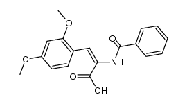 α-benzoylamino-2,4-dimethoxy-cinnamic acid结构式