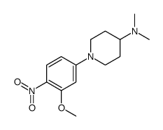 1-(3-甲氧基-4-硝基苯基)-N,N-二甲基哌啶-4-胺结构式