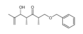 (2S,4R,5R)-1-(benzyloxy)-5-hydroxy-2,4,6-trimethylhept-6-en-3-one结构式