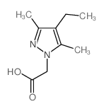(4-ethyl-3,5-dimethyl-1H-pyrazol-1-yl)acetic acid(SALTDATA: FREE) Structure