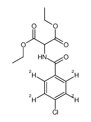 (4-Chlorobenzoylamino)malonic Acid-d4 Diethyl Ester结构式