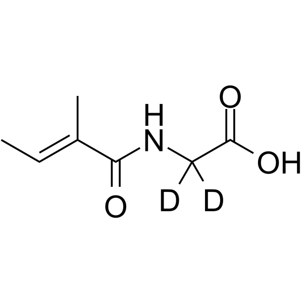 N-Tigloylglycine-2,2-d2 Structure