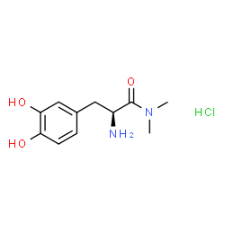 (S)-2-amino-3-(3,4-dihydroxyphenyl)-N,N-dimethylpropanamide hydrochloride Structure