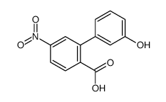 2-(3-hydroxyphenyl)-4-nitrobenzoic acid Structure