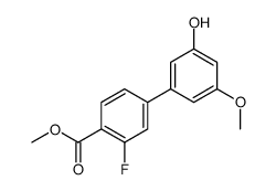 methyl 2-fluoro-4-(3-hydroxy-5-methoxyphenyl)benzoate Structure