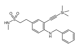 2-(4-benzylamino-3-trimethylsilanylethynyl-phenyl)ethanesulfonic acid methylamide结构式