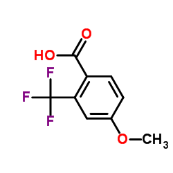 4-甲氧基-2-三氟甲基苯甲酸结构式