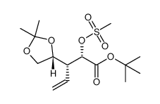 tert-butyl (2S,3R)-3-((R)-2,2-dimethyl-1,3-dioxolan-4-yl)-2-((methylsulfonyl)oxy)pent-4-enoate结构式