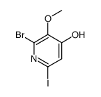 2-溴-6-碘-3-甲氧基吡啶-4-醇结构式