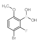 3-溴-2-氟-6-甲氧基苯基硼酸结构式