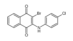 2-bromo-3-(4-chloroanilino)naphthalene-1,4-dione结构式