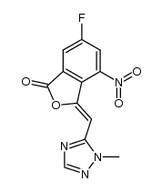 1(3H)-Isobenzofuranone,6-fluoro-3-[(1-Methyl-1H-1,2,4-triazol-5-yl)Methylene]-4-nitro-,(3Z)- structure