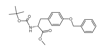 (R)-methyl 3-(4-(benzyloxy)phenyl)-2-(tert-butoxycarbonylamino)propanoate结构式