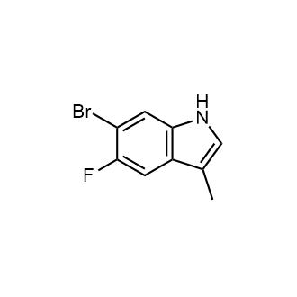 6-溴-5-氟-3-甲基-1H-吲哚结构式