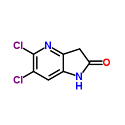 5,6-二氯-1H-吡咯并[3,2-b]吡啶-2(3H)-酮结构式