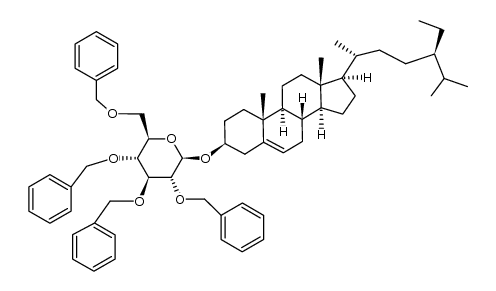 3-[(2,3,4,6-tetra-O-benzyl-β-D-glucopyranosyl)oxy]-sitosterol结构式