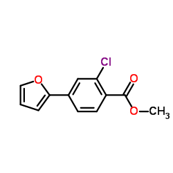 Methyl 2-chloro-4-(2-furyl)benzoate Structure