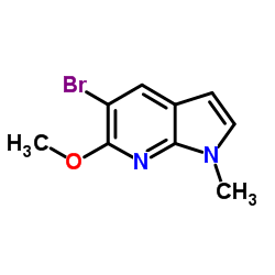 5-溴-6-甲氧基-1-甲基-1H-吡咯并[2,3-b]吡啶结构式
