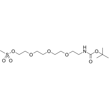 T-Boc-n-amido-peg4-ms Structure