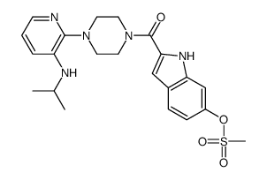 [2-[4-[3-(propan-2-ylamino)pyridin-2-yl]piperazine-1-carbonyl]-1H-indol-6-yl] methanesulfonate结构式