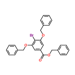 3,5-双(苄氧基)-4-溴苯甲酸苄酯结构式