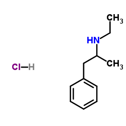 DL-N-乙基苯异丙胺 盐酸盐结构式