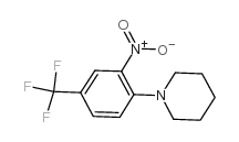 1-[2-硝基-4-(三氟甲基)苯基]哌啶结构式
