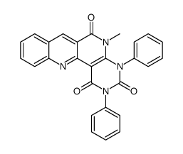 5-methyl-2,4-diphenyl-1,2,3,4,5,6-hexahydrobenzo[b]pyrimido[4,5-h][1,6]naphthyridine-1,3,6-trione Structure