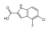 5-氯-4-氟-1H-吲哚-2-羧酸结构式