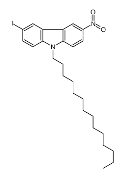 3-iodo-6-nitro-9-tetradecylcarbazole结构式