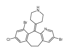 4-[3,10-dibromo-8-chloro-5,6-dihydro-11H-benzo-[5,6]cyclohepta[1,2-b]pyridin-11-ylidene]-1-piperidine Structure
