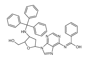 N-[9-[(2R,4S,5S)-5-(hydroxymethyl)-4-(tritylamino)oxolan-2-yl]purin-6-yl]benzamide结构式
