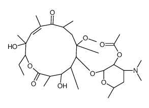 (10E)-3-O-De(α-L-cladinose)-10-dehydro-11-dehydroxy-6-O-Methyl-erythromycin 2'-Acetate结构式